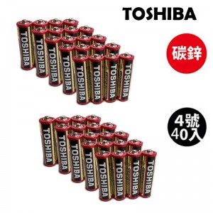 TOSHIBA 東芝無鉛碳鋅電池 4號40入(1盒裝)