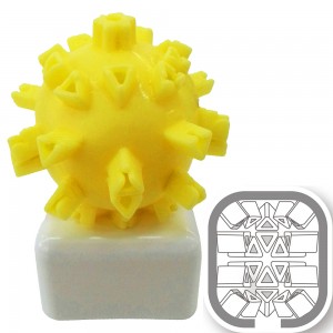 日本原裝進口ONADROID JAPAN骰子造型三角形男用自慰套(黃色)