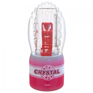Crystal Bolt硬密內壁透明水晶飛機杯(紅色)
