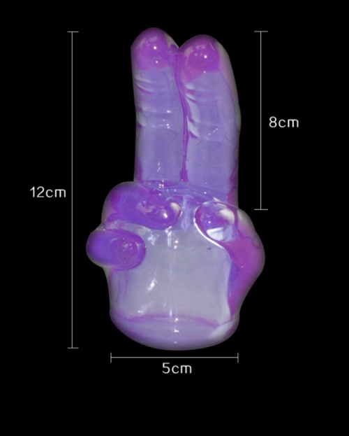 雙指萬能~AV棒專用配件【大双指】紫