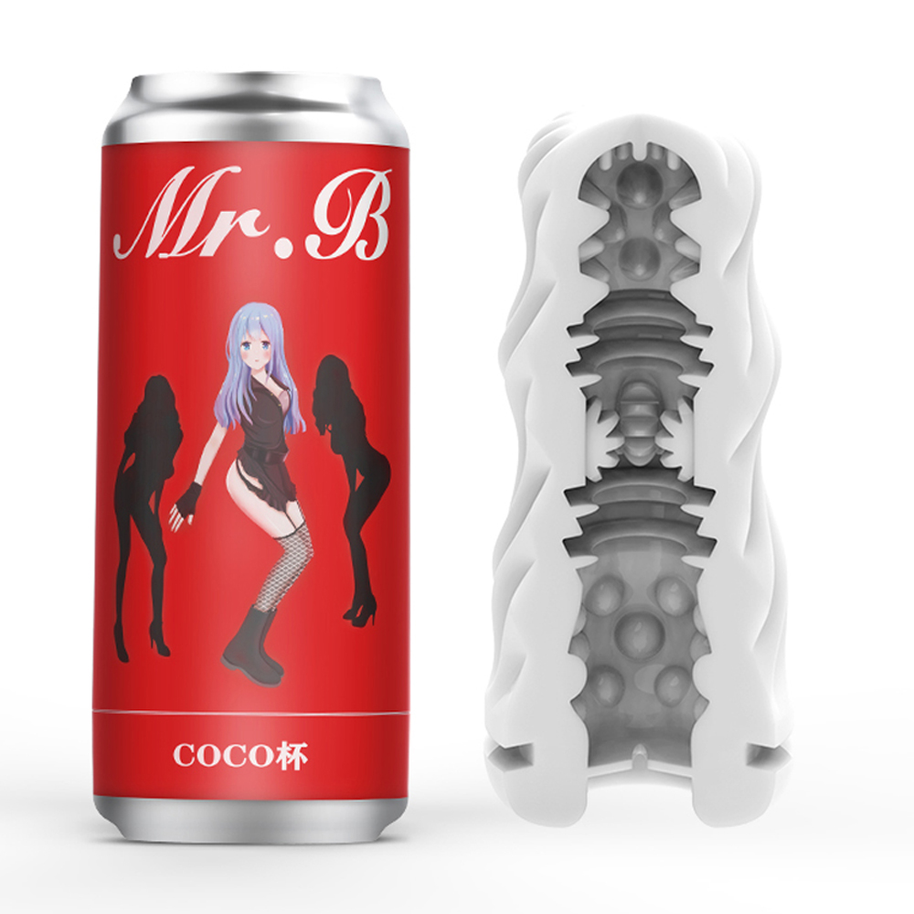 MR.B真空吸吮柔軟Q彈飛機杯可樂杯(COCO-紅色)
