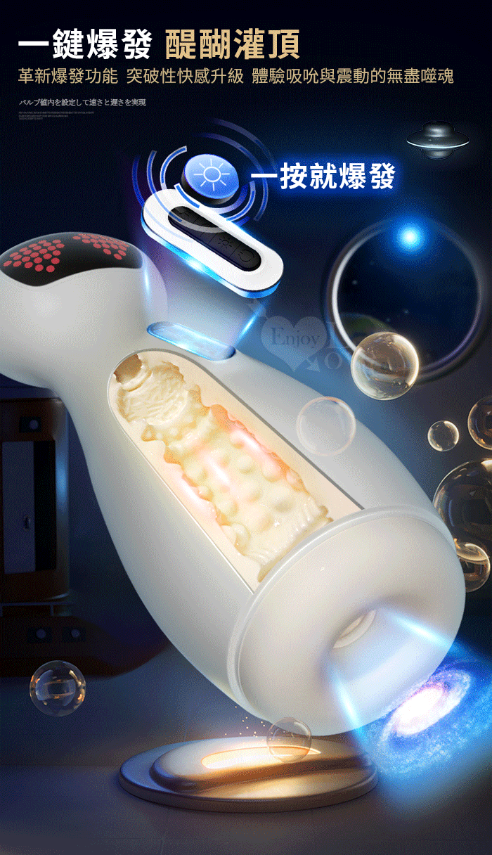 誘魅UNIMAT ‧ 機器人 3D顆粒厚彈腔壁包裹飛機杯﹝3頻吸吮+12頻震+一鍵爆發+語音發聲+USB充電﹞