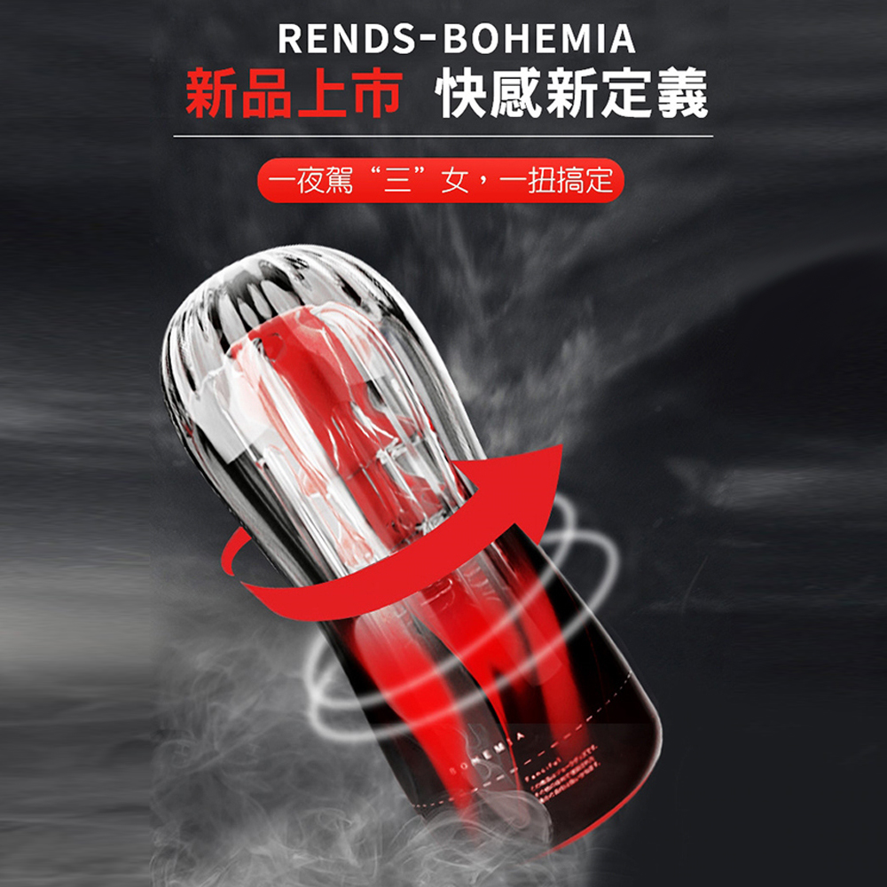 RENDS波西米亞進階緊致款(紅色-狂幻Pro)鍛鍊透明飛機杯