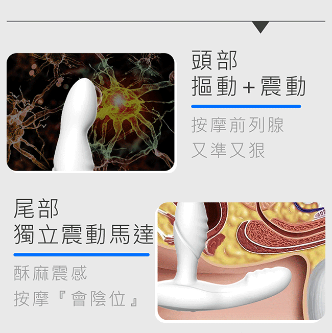 香港久興-毒龍鑽 10段變頻摳動加溫遙控前列腺按摩棒