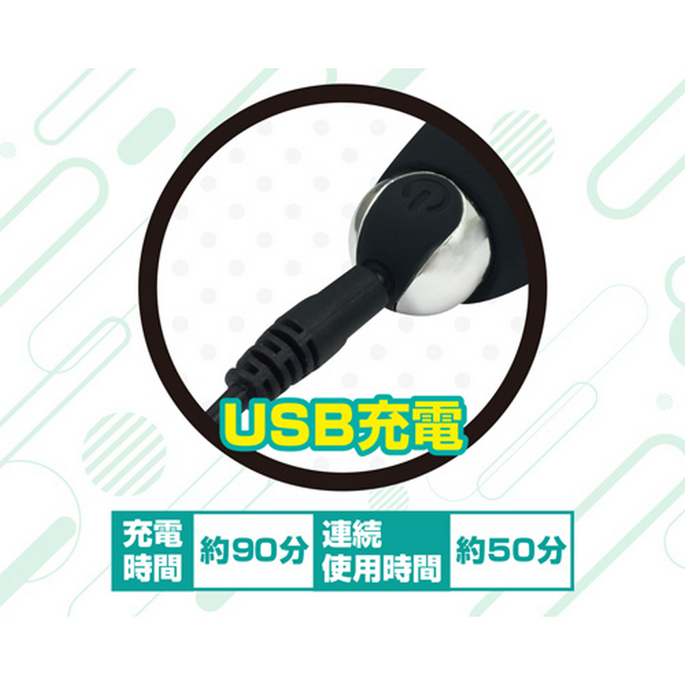 日本A-one 12頻震動USB充電電動按摩棒(黑色)
